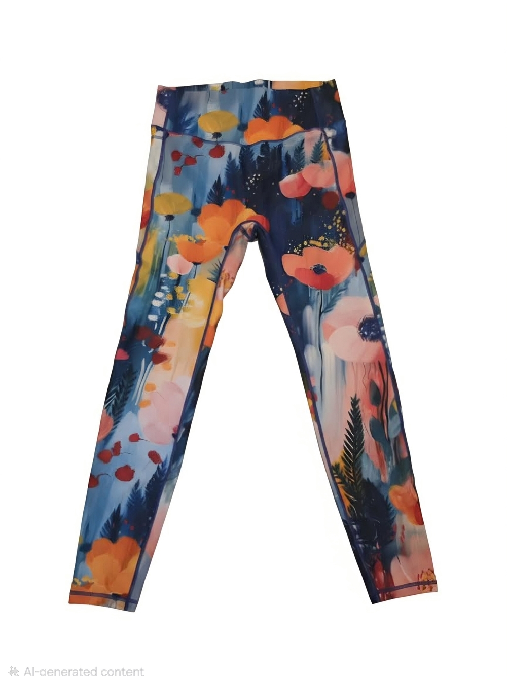 Women's Floral Performance Leggings - Navy Multicolor